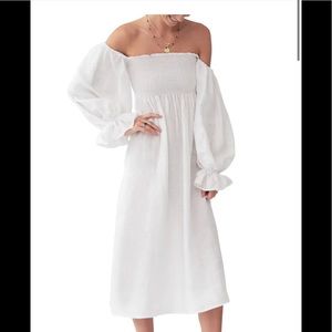 Sleeper Atlanta Balloon Sleeve Linen dress